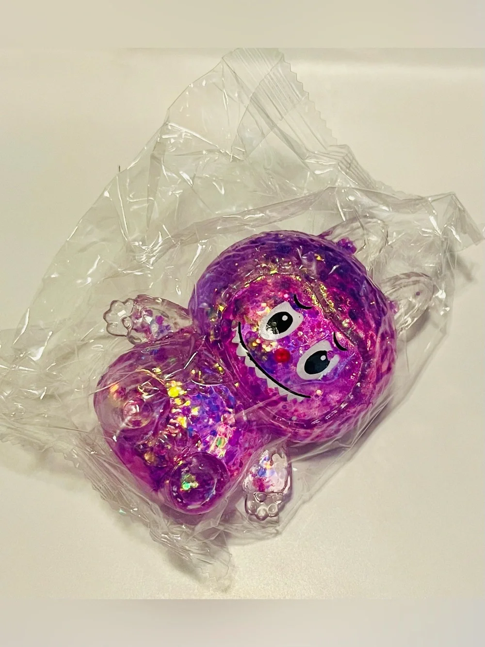 Purple Glitter Monster Squishy Toy